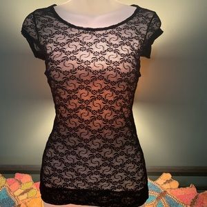 Black Lace Anxiety Top